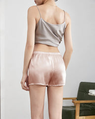 Satin Seide Damen Leggings Unterhosen Shorts