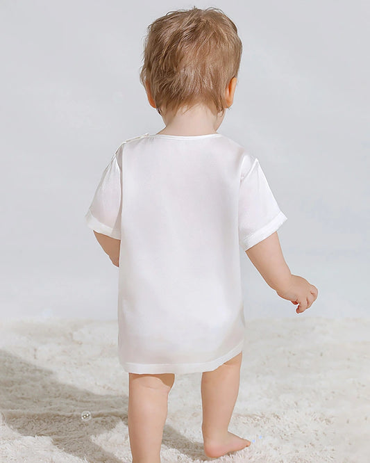 Kurzärmeliges Baby Seiden-T-Shirt