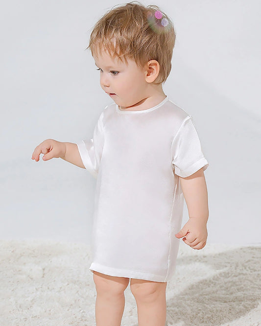 Kurzärmeliges Baby Seiden-T-Shirt