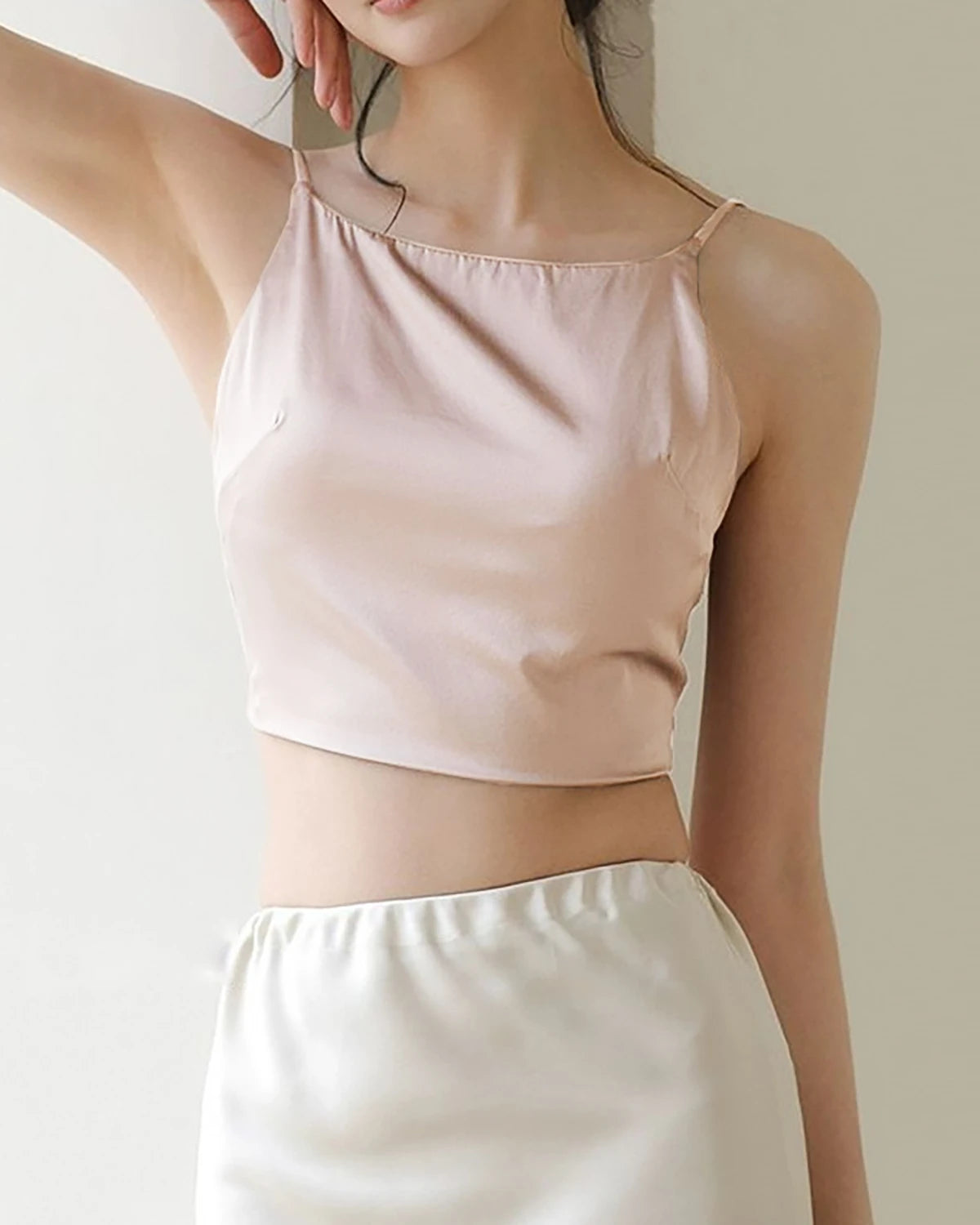 Seidencamisole mit integriertem BH