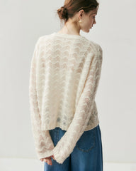Seide-Kaschmir-Cardigan mit Metallknöpfen