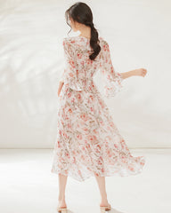 Elegantes Seidenkleid mit Blumenprint