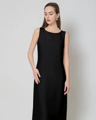 40 Momme Seiden-Maxi-Kleid
