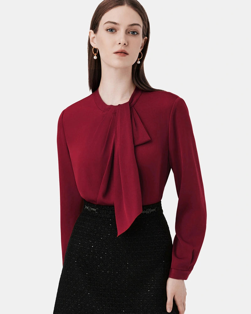 Seiden Schluppenbluse für Damen
