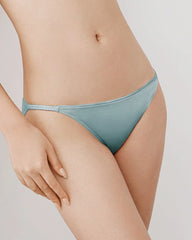 Seiden-Triangle-Bralette und V-String-Slip-Set