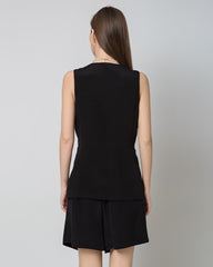 40 Momme Seidene Blazer-Weste