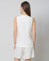 40 Momme Seidene Blazer-Weste