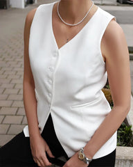 40 Momme Seidene Blazer-Weste