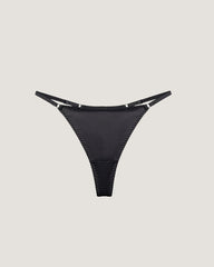 Seiden-BH ohne Bügel und V-String-Tanga Set
