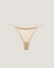 Seiden-BH ohne Bügel und V-String-Tanga Set