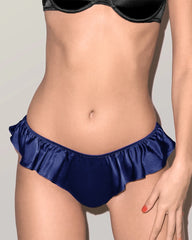 Seiden-Bralette & Rüschen-Tanga-Set