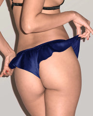 Seiden-Bralette & Rüschen-Tanga-Set
