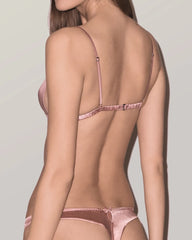 Seiden-Bralette & Rüschen-Tanga-Set