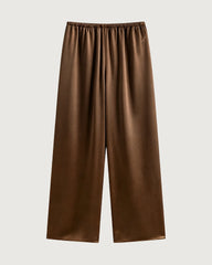 Seidig glänzende Triacetat-Hose mit weitem Bein