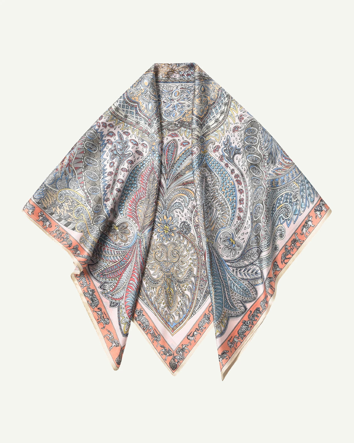 Weicher bunter Paisley-Seidenschal