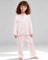 Kinder Seiden-Pyjama-Set mit Streifen