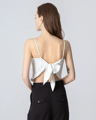 Seiden-Camisole mit Rückenband und quadratischem Kragen