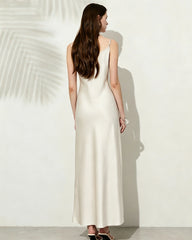 Kleid aus Triacetat mit Seidenchiffon-Schal