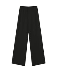 Triacetat-Hose mit weitem Bein und elastischem Bund