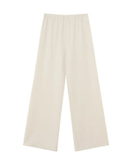 Triacetat-Hose mit weitem Bein und elastischem Bund