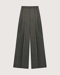 Triacetat-Hose mit geradem Bein und eleganter Bundfalte