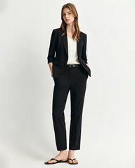Triacetat-Blazer mit verkürzten Ärmeln und Seidenfutter