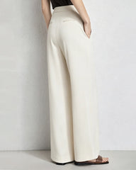 Triacetat-Hose mit geradem Bein und Seidenfutter