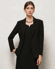 Triacetat-Blazer mit Seidenfutter in maßgeschneiderter Passform
