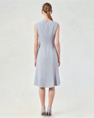Ärmelloses Triacetat-Midikleid mit ausgestelltem Saum