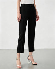 Triacetat-Hose in Slim Fit mit Knöchellänge