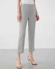 Triacetat-Hose in Slim Fit mit Knöchellänge