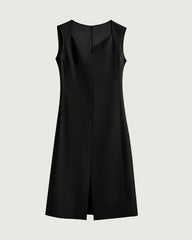 Elegantes Triacetat-Etuikleid mit Herzausschnitt in Midilänge
