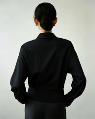 Maßgeschneiderte Triacetat-Bluse mit Knöpfen