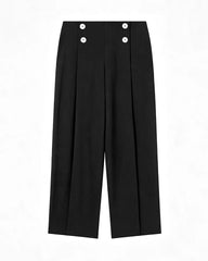 Triacetat-Hose mit weitem Bein und maßgeschneiderter Passform
