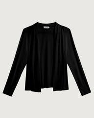 Waschbarer Seidenjersey Cardigan mit Drapierung