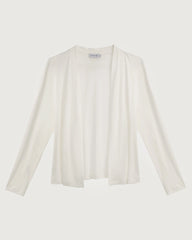 Waschbarer Seidenjersey Cardigan mit Drapierung