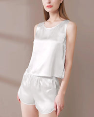 Pyjama-Set aus waschbarer Seide mit Trägertop