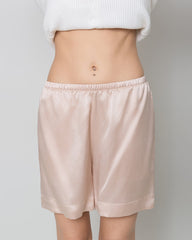Damen 100% Seiden-Pyjama-Shorts mit elastischer Taille