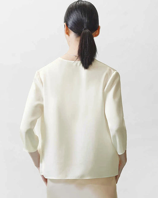 Basic-Seiden-Cardigan für Damen