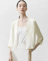 Basic-Seiden-Cardigan für Damen