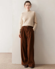 Damen-Kaschmirpullover mit Zopfmuster und Raglanärmeln