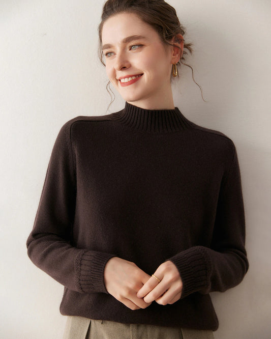 Damen-Kaschmirpullover mit Zopfmuster und Raglanärmeln