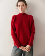 Damen-Kaschmirpullover mit Zopfmuster und Raglanärmeln