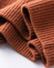 Damen-Kaschmirpullover mit halbem Reißverschluss