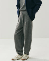 Damen Kaschmir-Wollhose mit lockerem Schnitt