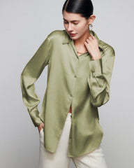 30 Momme Damen-Seidenbluse im Lässigen Stil