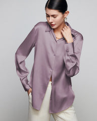 30 Momme Damen-Seidenbluse im Lässigen Stil