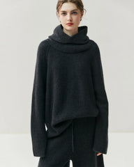 Kaschmir-Woll-Set mit Kapuzenpullover und Hose