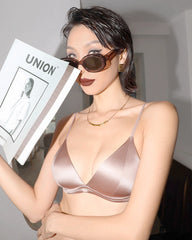 Seiden-Bralette ohne Bügel mit U-förmigem Unterband