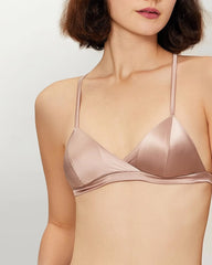 Seiden-Triangle-Bralette und V-String-Slip-Set
